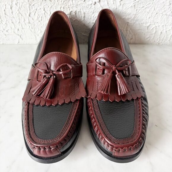 Johnston & Murphy Aragon II Kiltie Tassel Loafers Mens 11 Black Brown 2-Tone main image 8